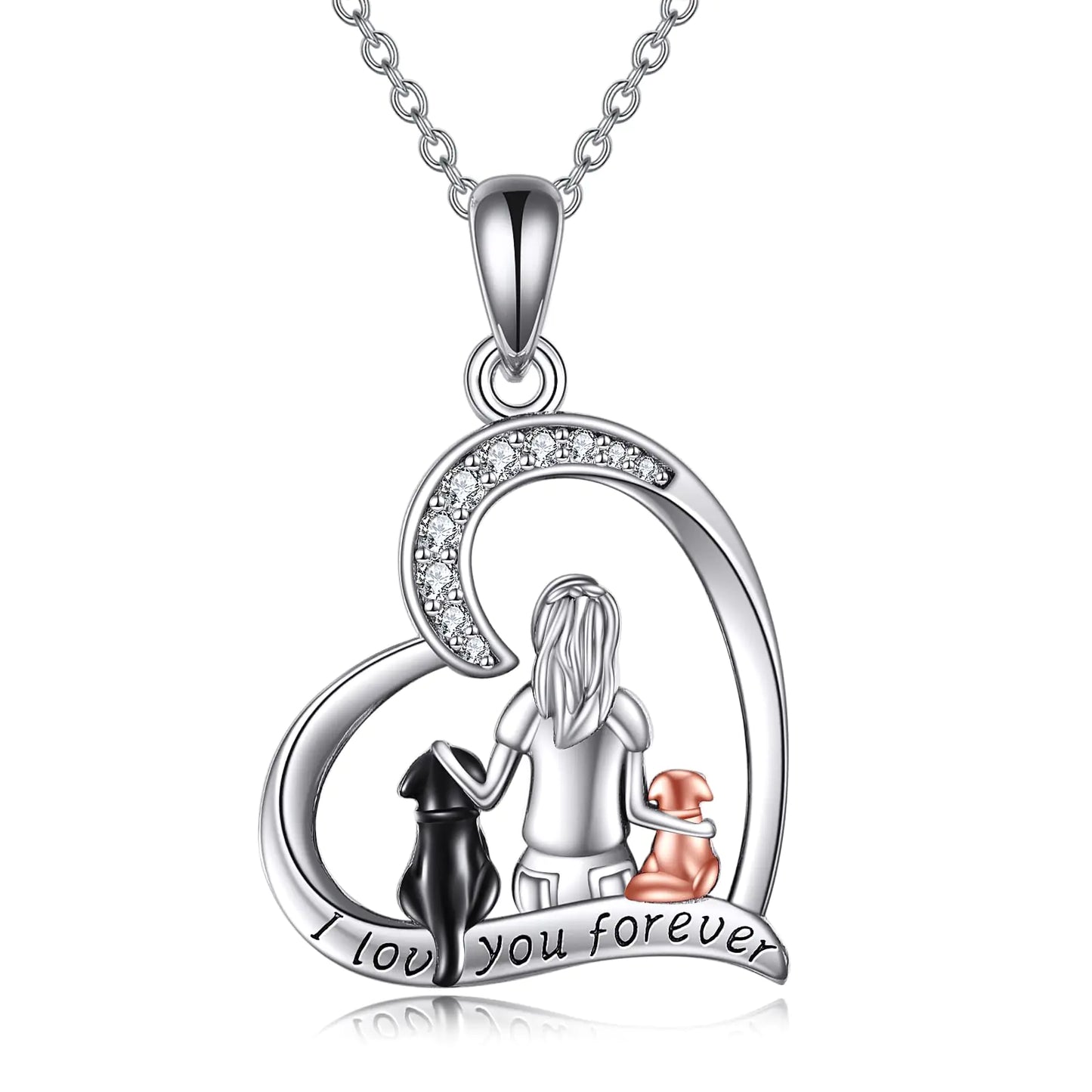 YFN Dog Pendant Necklace for Women 925 Sterling Silver Pet Animal Memorial Jewelry Gifts for Dog Lovers