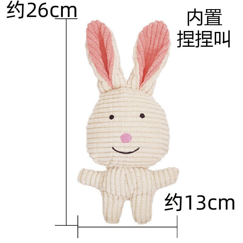 New Pet Plush Toy Bite-resistant Molars Tooth Cleaning Corn Velvet Sound Toy Dog Cat Pet Toy