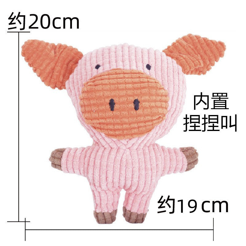 New Pet Plush Toy Bite-resistant Molars Tooth Cleaning Corn Velvet Sound Toy Dog Cat Pet Toy