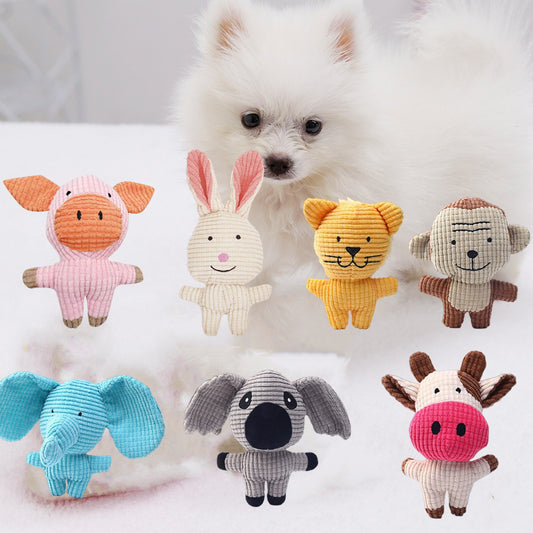 New Pet Plush Toy Bite-resistant Molars Tooth Cleaning Corn Velvet Sound Toy Dog Cat Pet Toy