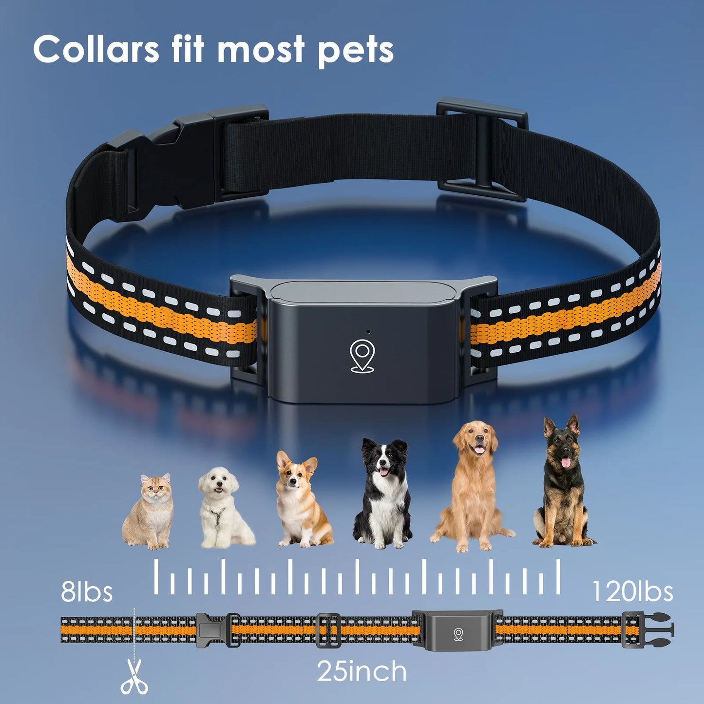 4G GPS Pet Tracker Collar - Real-Time Tracking & Anti-Lost Dog Locator with Electronic Fence