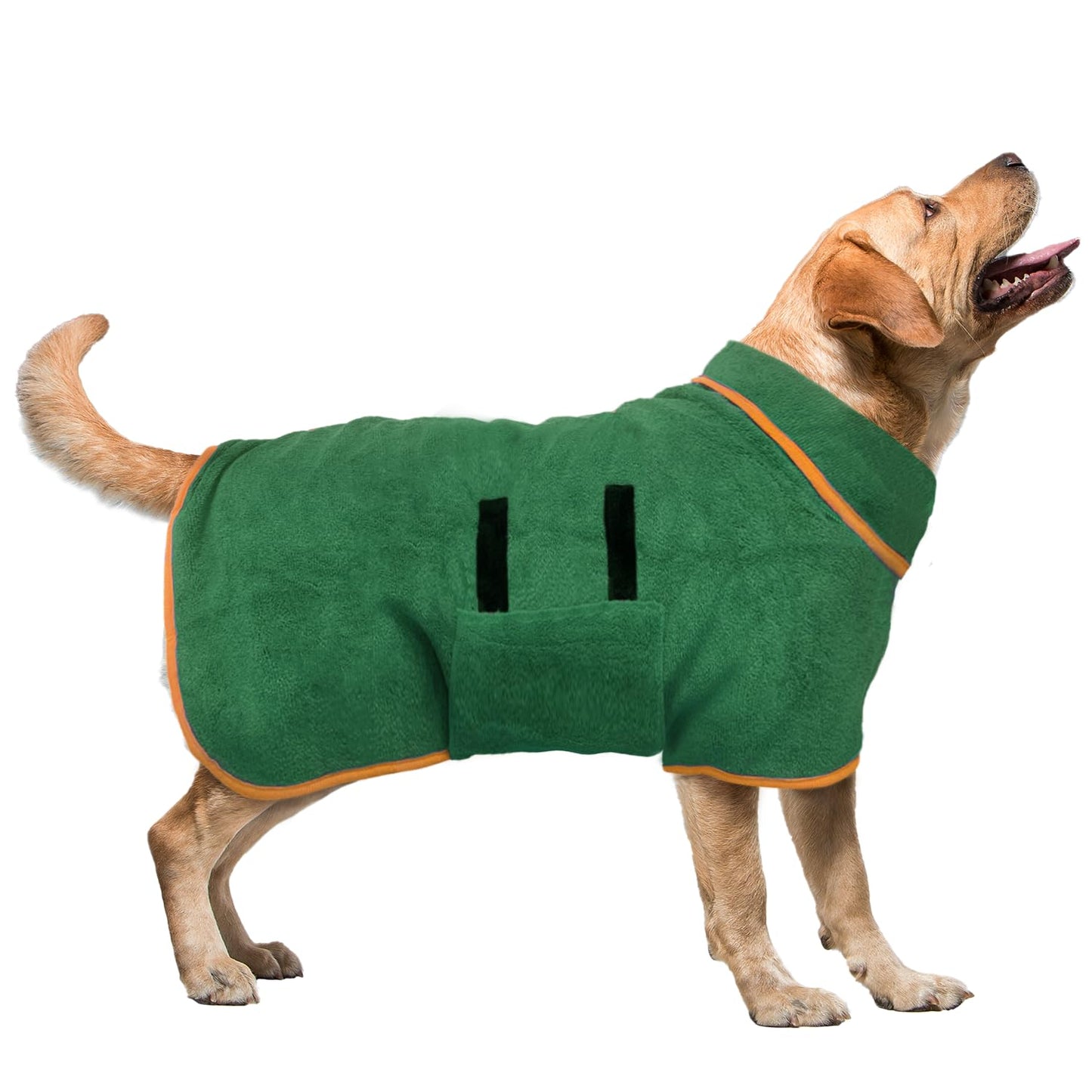Microfiber Dog Drying Towel Robe - Super Absorbent Adjustable Bathrobe for All Sizes