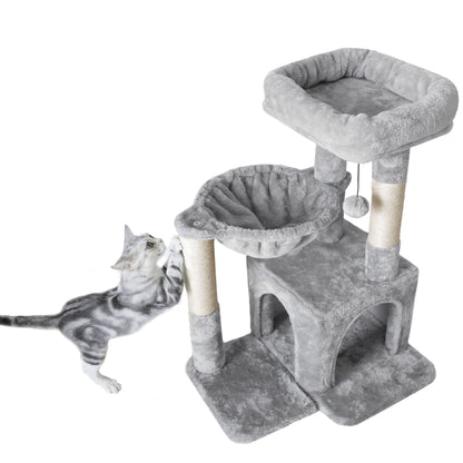 Cat Tree Tower with Hammock & Scratching Post