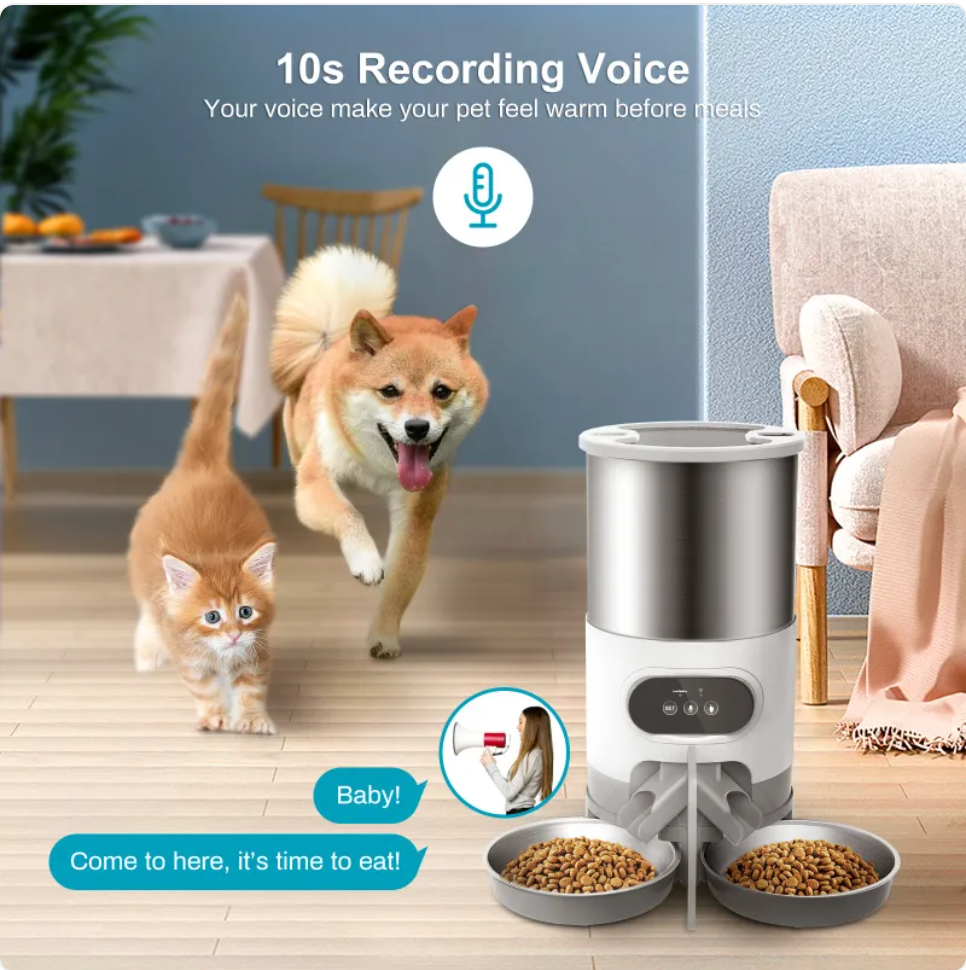 Automatic Pet Feeder with Timer & Voice Recording