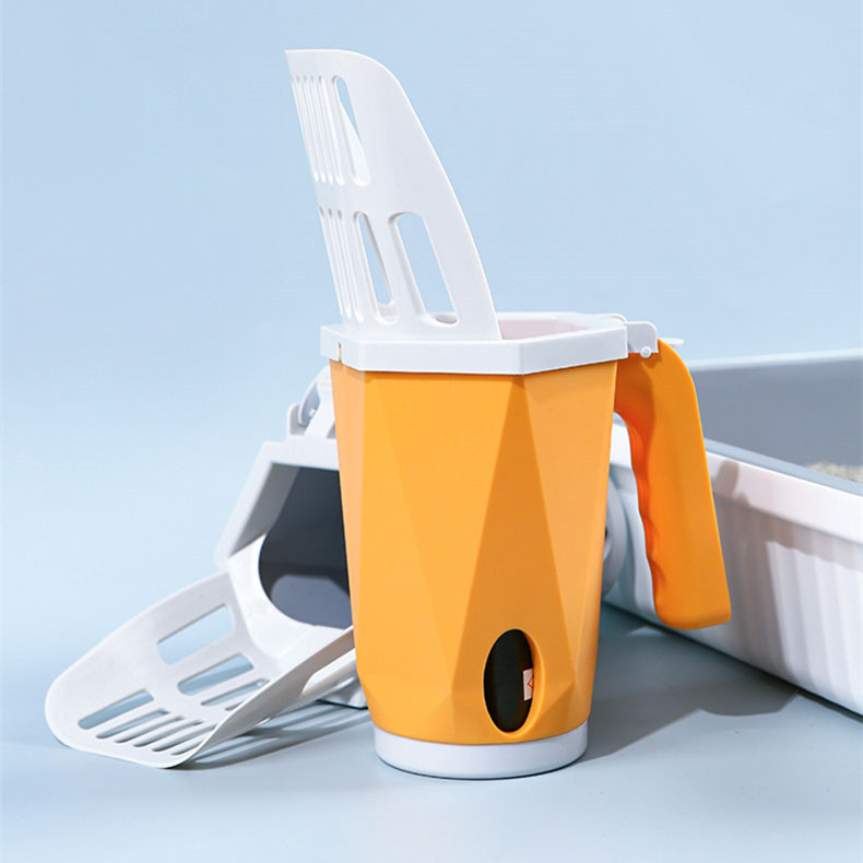 Self-Cleaning Cat Litter Scoop - Large Ergonomic Design for Clumping & Non-Clumping Litter