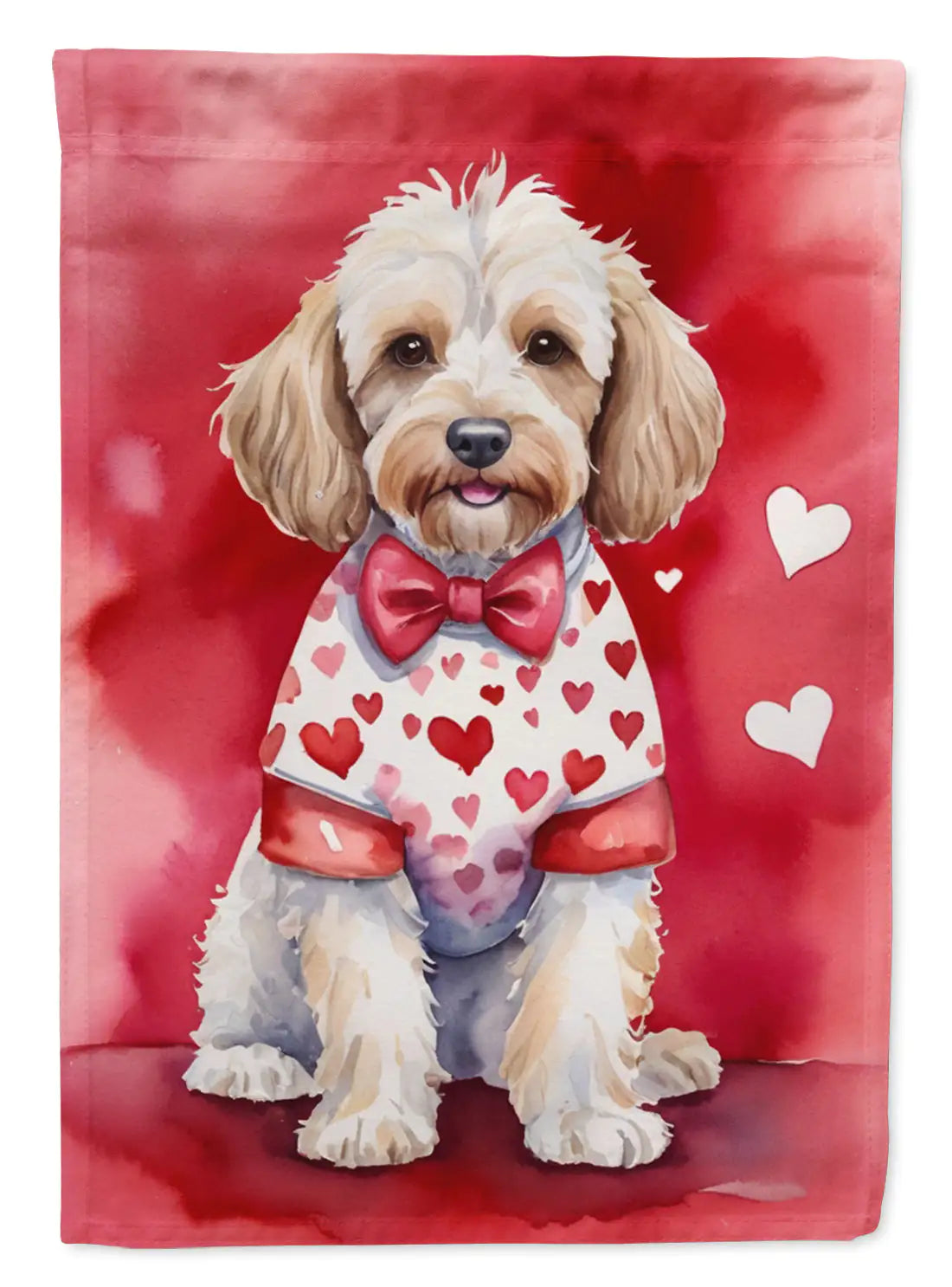 Cockapoo My Valentine House Flag