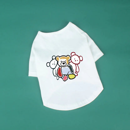 Chao Brand Cute Cotton T-shirt for Pets - Three Bears