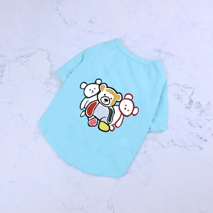 Chao Brand Cute Cotton T-shirt for Pets - Three Bears