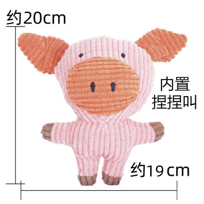 New Pet Plush Toy Bite-resistant Molars Tooth Cleaning Corn Velvet Sound Toy Dog Cat Pet Toy