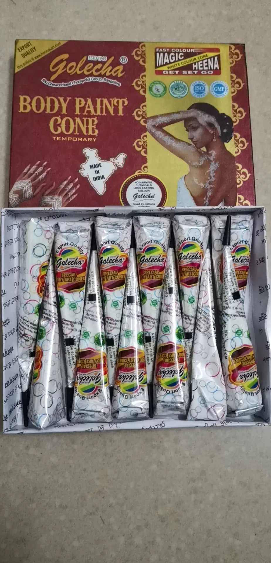 Glitter Hand Painted Tattoo Cream