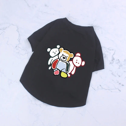 Chao Brand Cute Cotton T-shirt for Pets - Three Bears