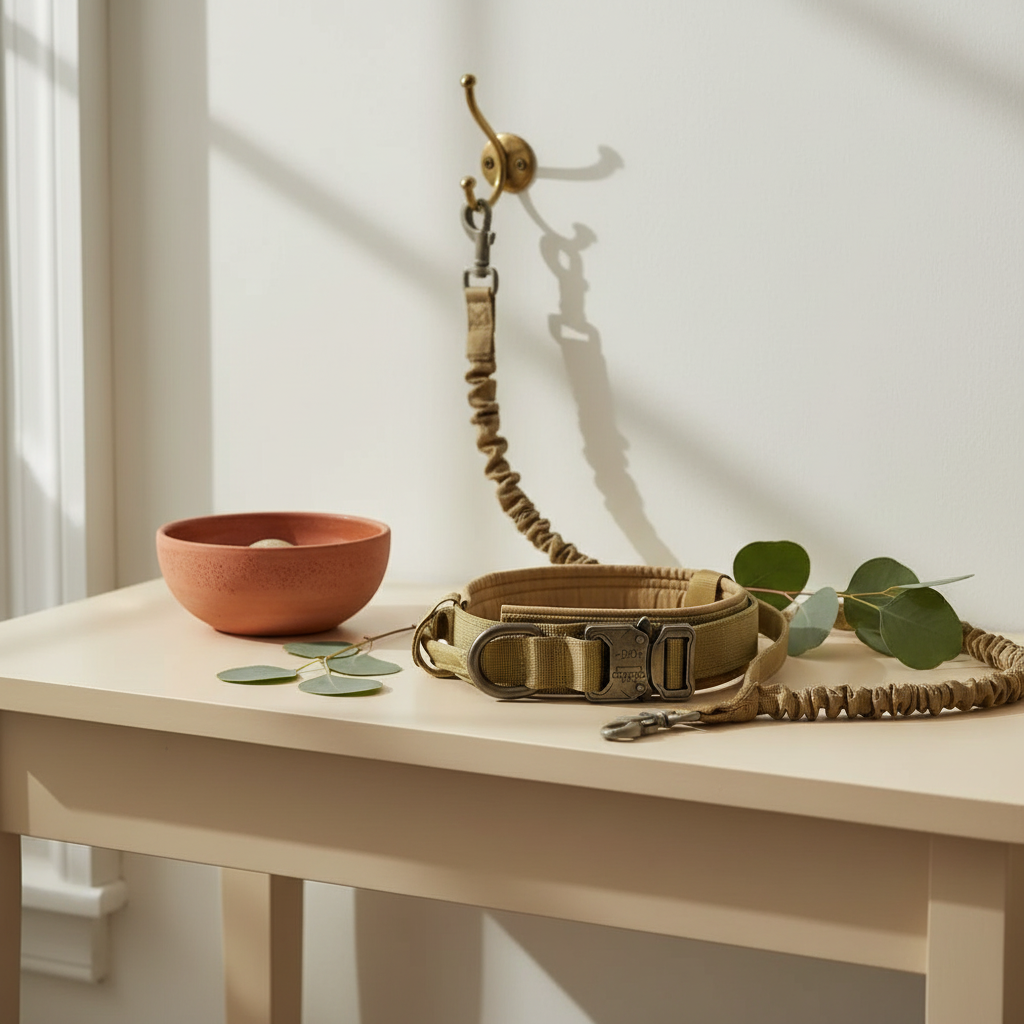 Classic Adjustable Dog Collar - lifestyle AI photoshoot