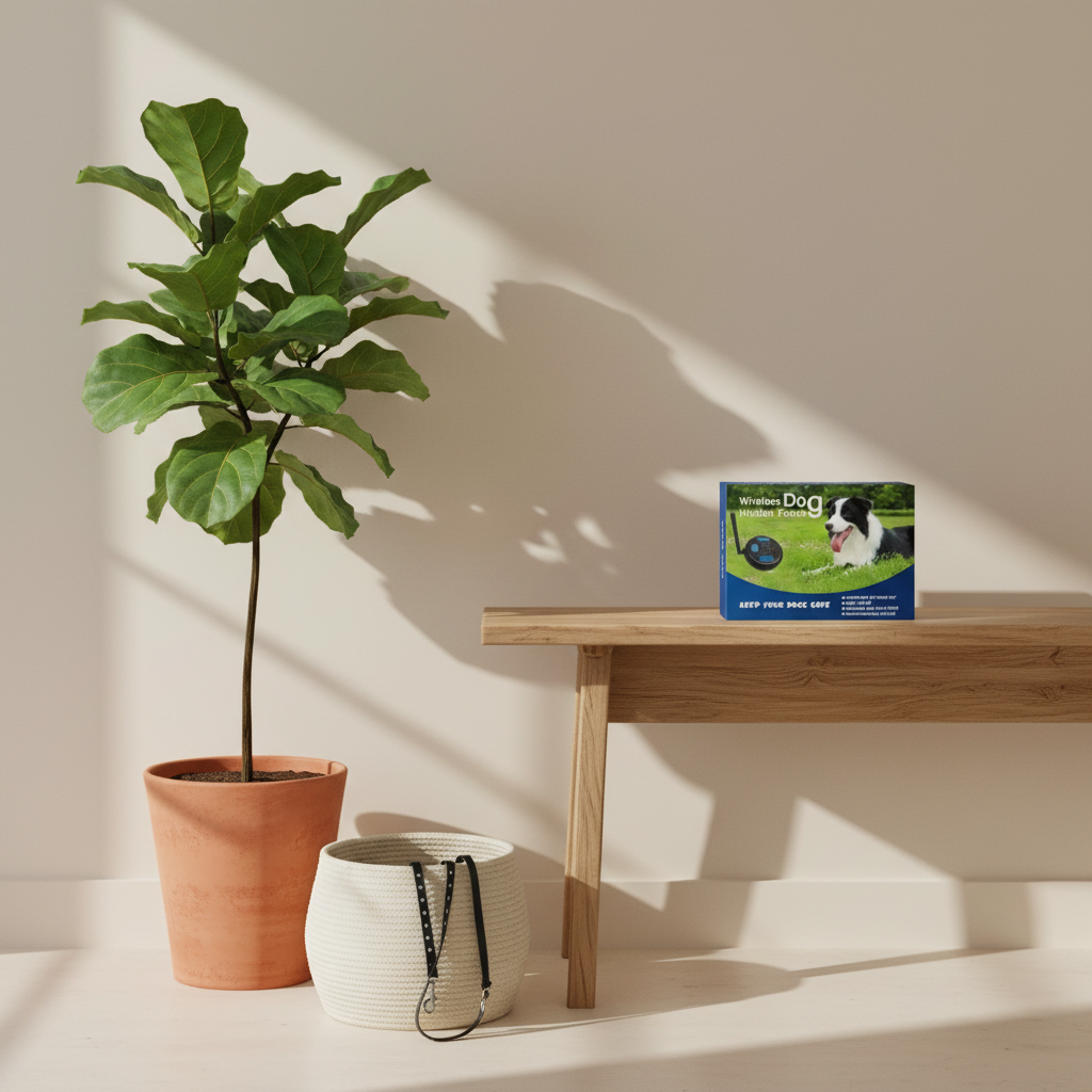 Wireless Pet Fence Containment System - lifestyle AI photoshoot