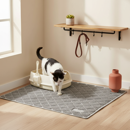 Non-Slip Premium Cat Litter Mat - lifestyle AI photoshoot