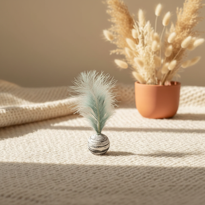 Cat Feather Ball Toy - lifestyle AI photoshoot