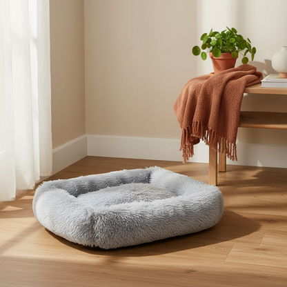 Plush Round Pet Bed - lifestyle AI photoshoot