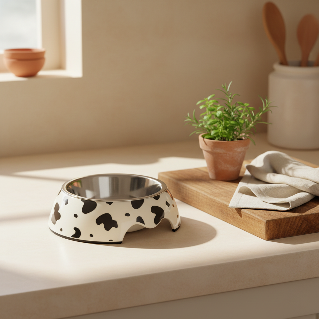 Non-Slip Stainless Steel Pet Bowl - lifestyle AI photoshoot
