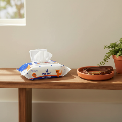 Cat & Dog Paw Cleaning Wipes 100 Count - lifestyle AI photoshoot