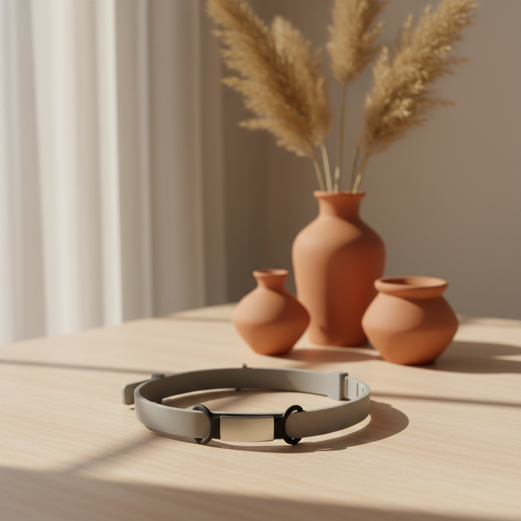 Silicone Flea Repellent Pet Collar - lifestyle AI photoshoot