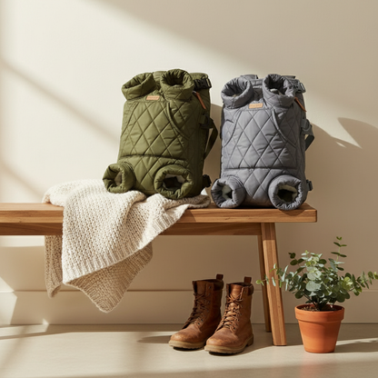 Portable Winter Pet Chest Backpack - lifestyle AI photoshoot