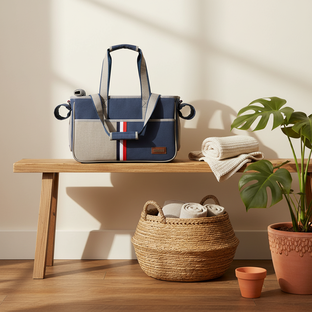 Luxury Crossbody Pet Carrier Bag - lifestyle AI photoshoot