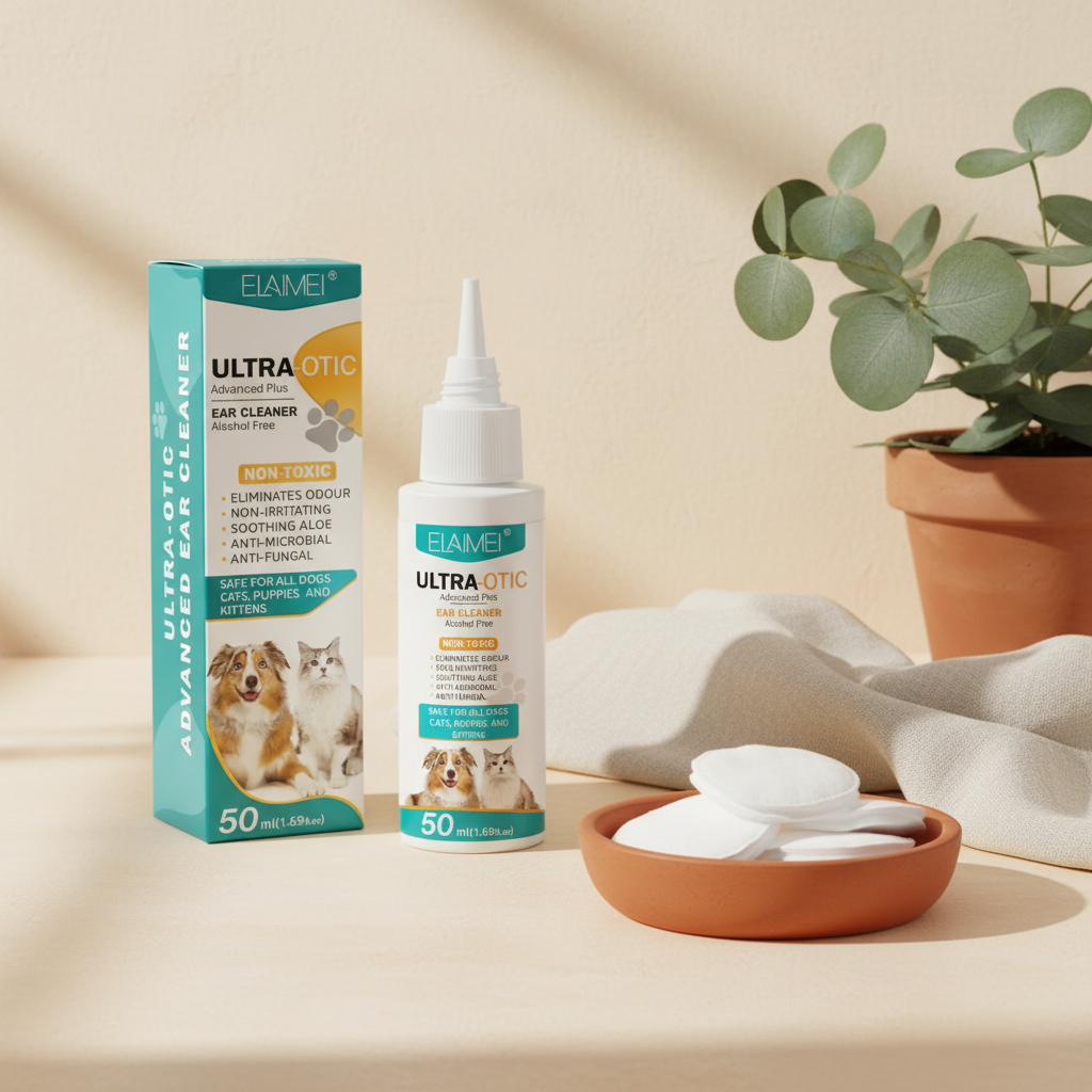 Pet Ear Cleaning Solution 50ml - lifestyle AI photoshoot