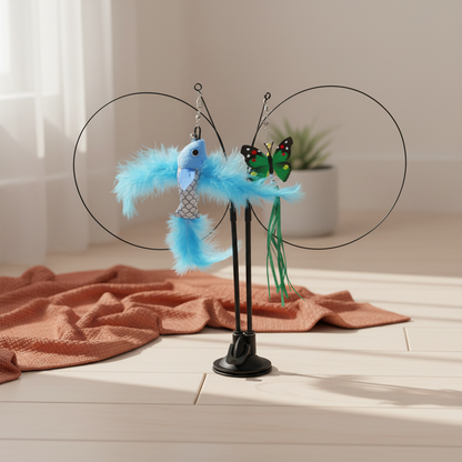 Cat Suction Cup Teaser Toy - lifestyle AI photoshoot
