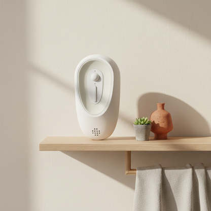 Electronic Cat Litter Box Odor Eliminator - lifestyle AI photoshoot