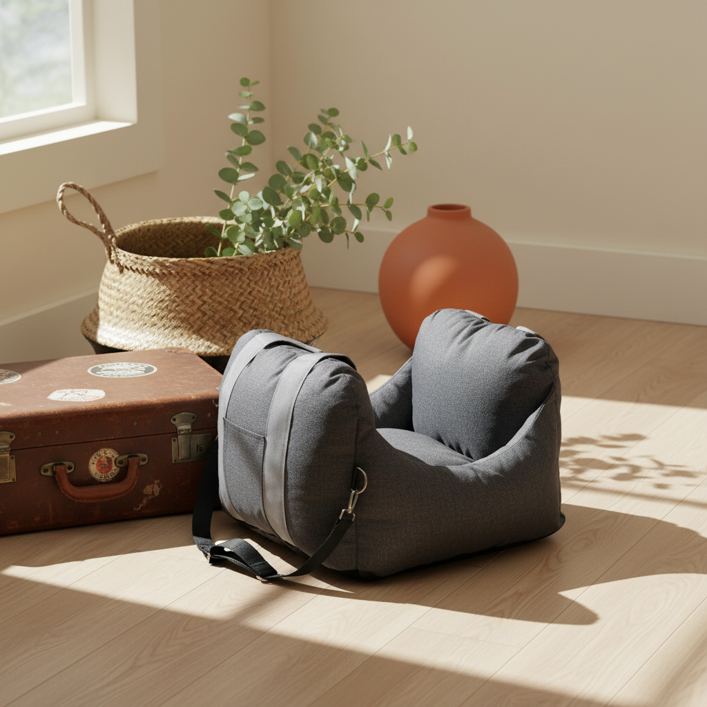 Dog Car Co-Pilot Travel Seat Cushion - lifestyle AI photoshoot