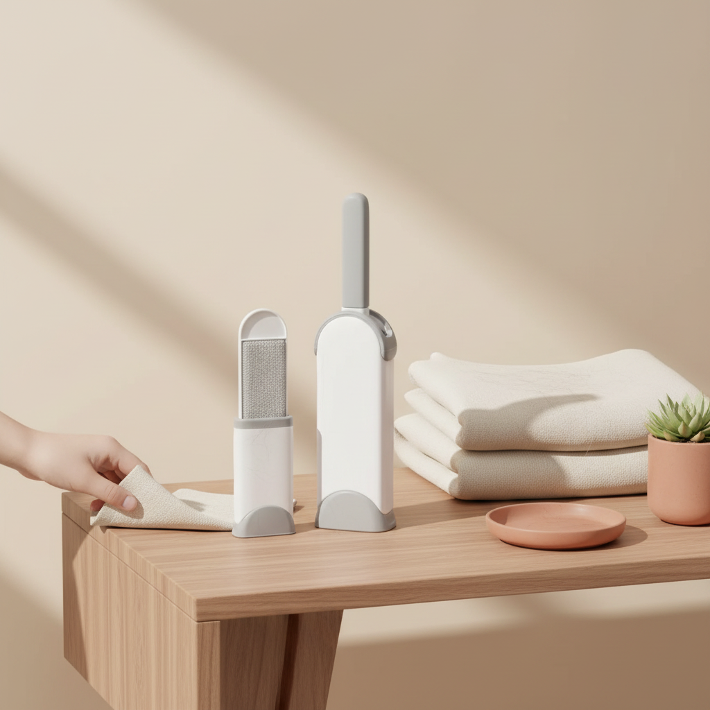 Electrostatic Pet Fur Remover Brush - lifestyle AI photoshoot