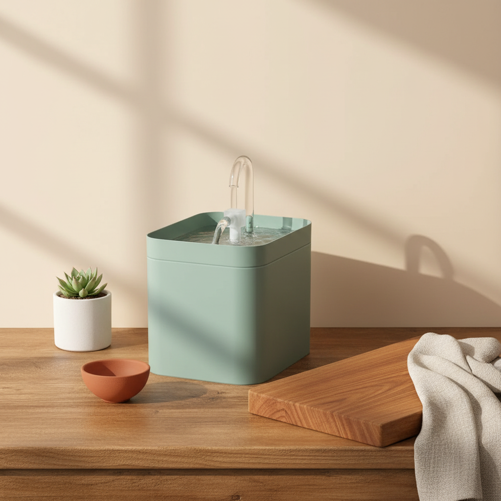 Automatic Pet Water Fountain - lifestyle AI photoshoot