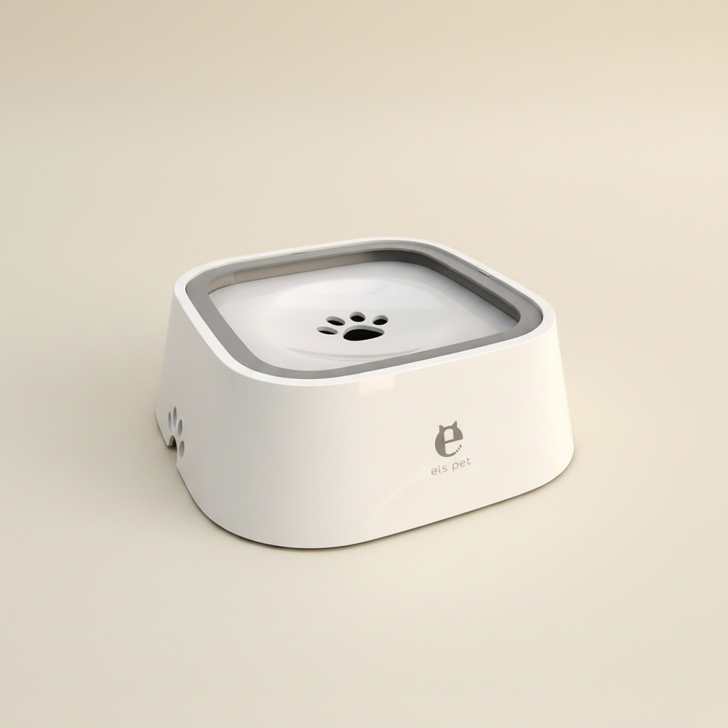 Stainless Steel Pet Food & Water Bowl - studio AI photoshoot