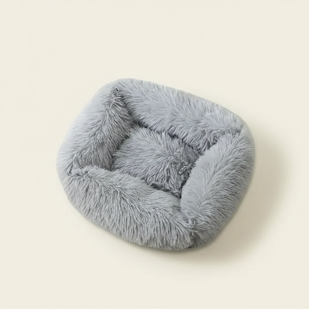 Plush Round Pet Bed - studio AI photoshoot