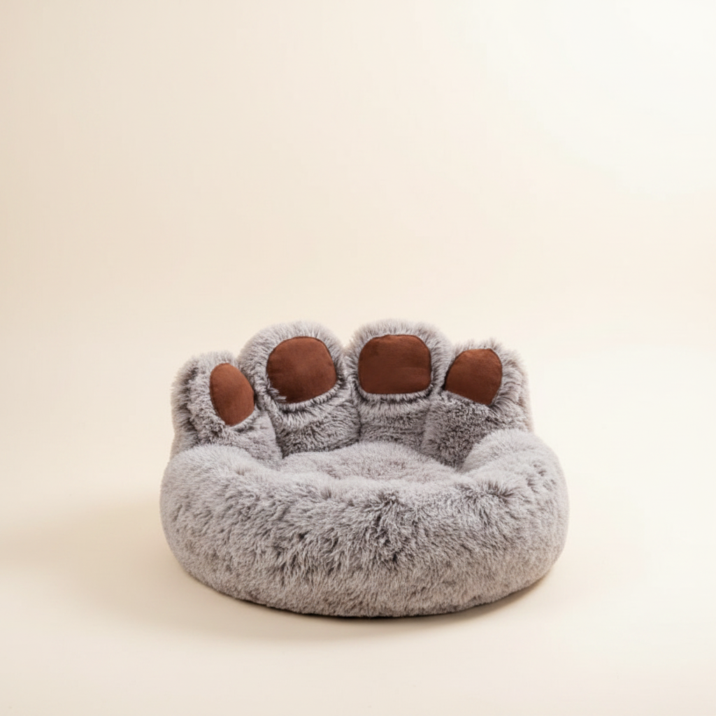 Long Stretch-Out Plush Cat Bed - studio AI photoshoot
