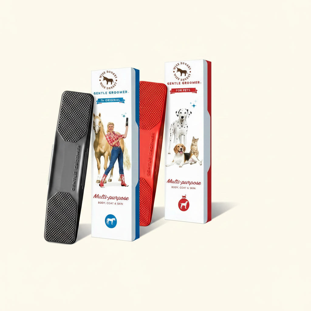 Dual-Sided Pet Grooming Brush - studio AI photoshoot