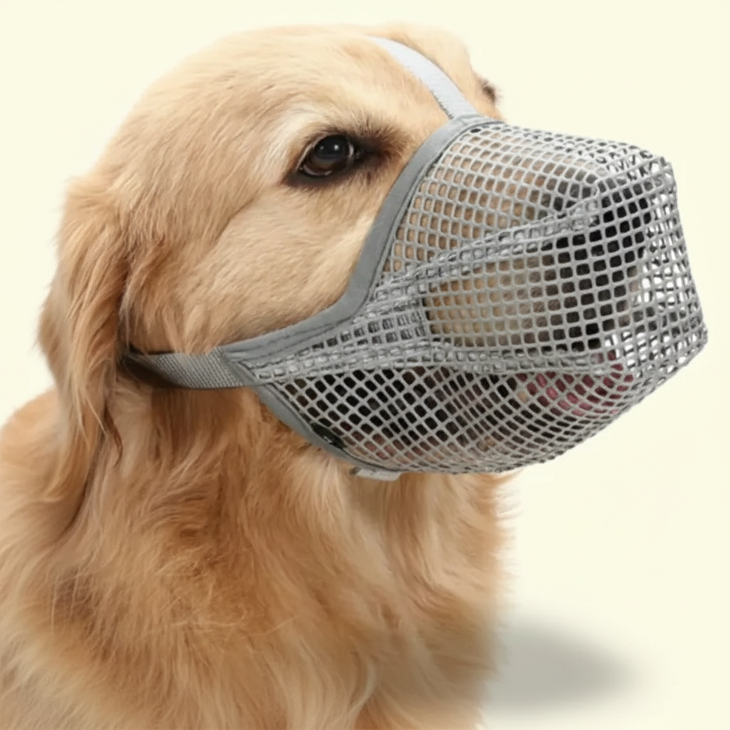 Breathable Dog Muzzle - studio AI photoshoot