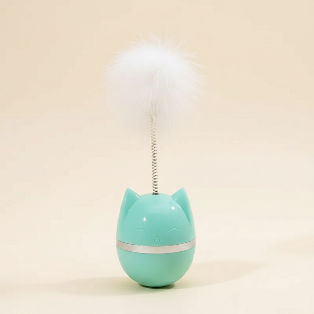 Wobble Cat Treat Feeder Toy - studio AI photoshoot