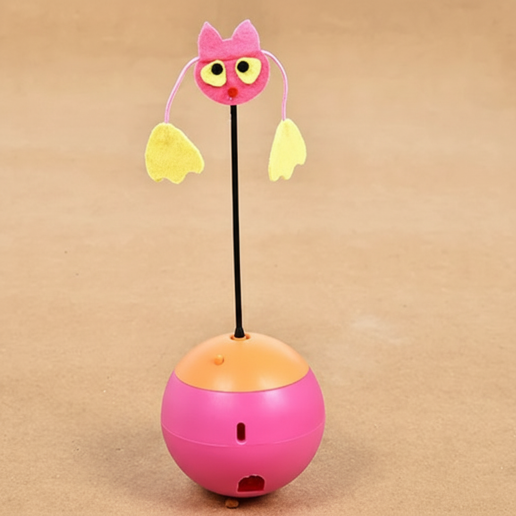 Wobble Cat Treat Feeder Toy - studio AI photoshoot