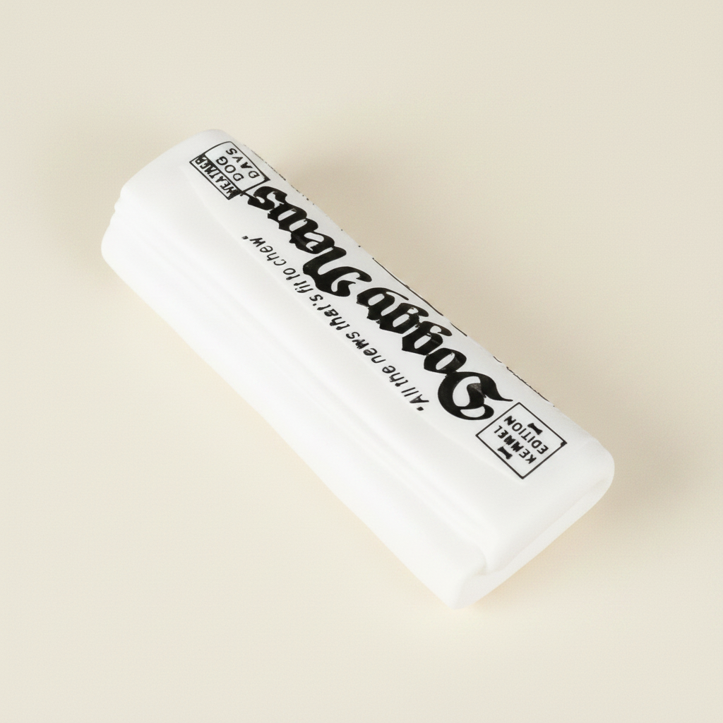 Squeaky Newspaper Dog Toy - studio AI photoshoot