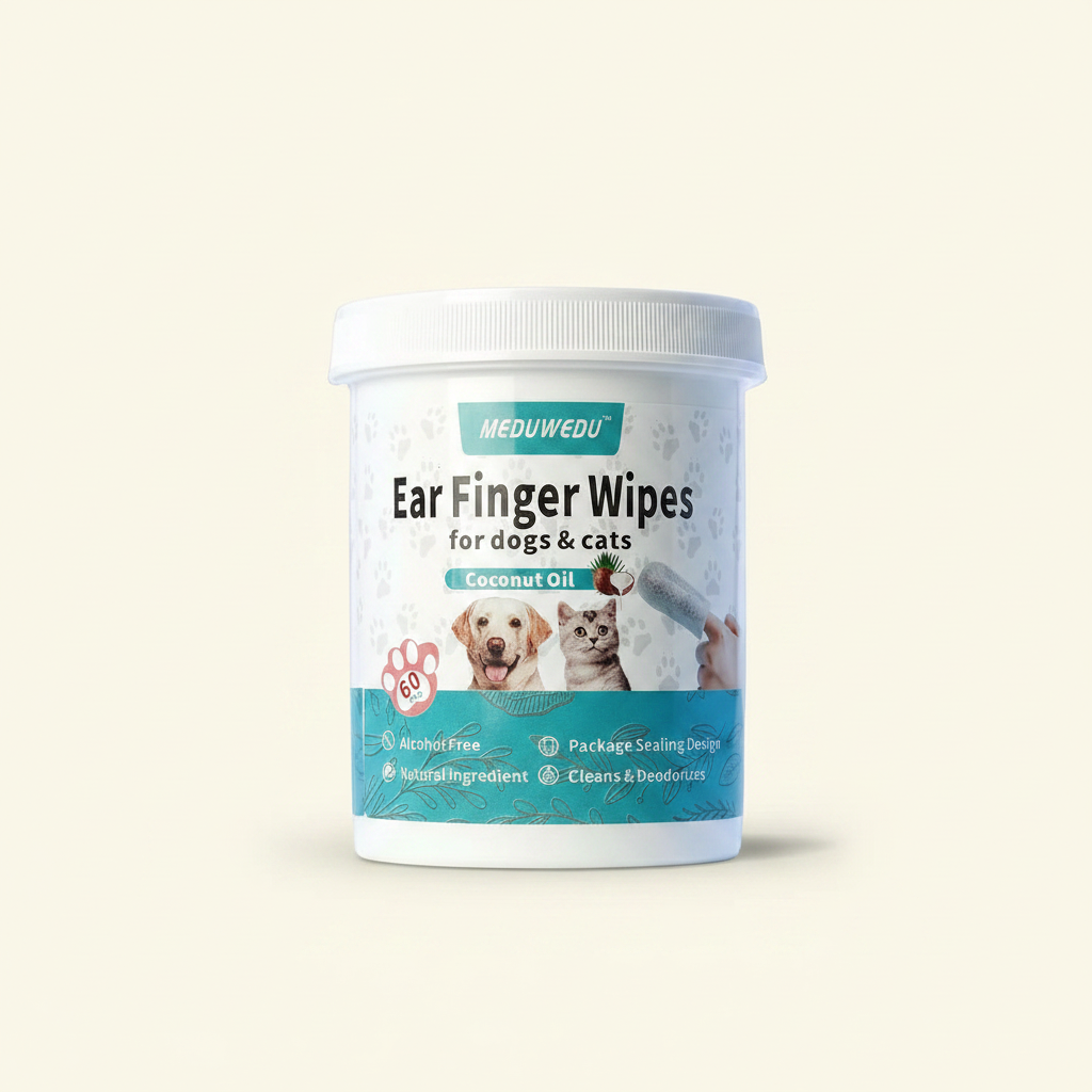 Pet Ear Cleaning Wipes 60 Count - studio AI photoshoot