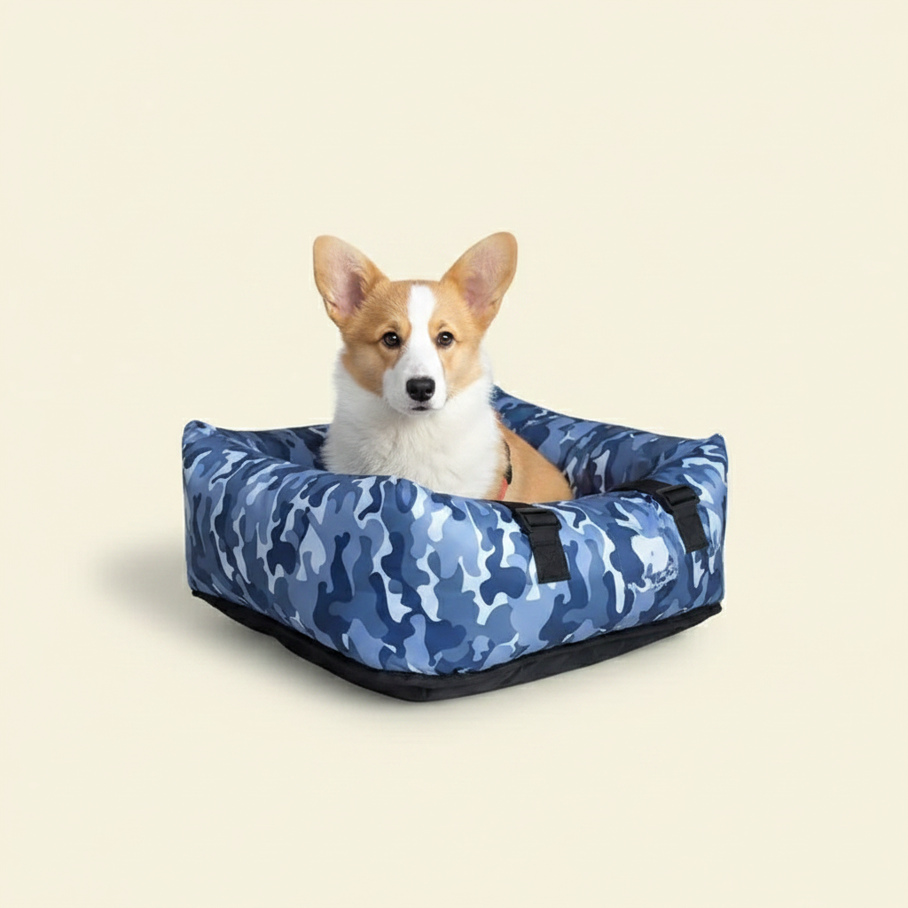 Car Travel Pet Kennel & Co-Pilot Seat - studio AI photoshoot