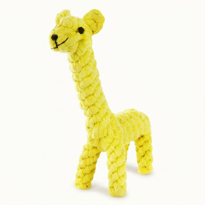 Giraffe Cotton Dental Rope Dog Toy - studio AI photoshoot