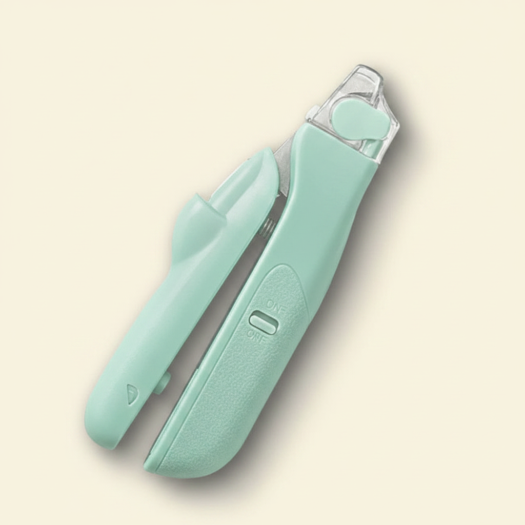 Pet Nail Clippers with LED Safety Light - Stainless Steel for Dogs and Cats - studio AI photoshoot