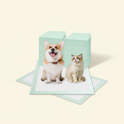 Puppy Training Pads 24x24 Inch - 80 Count 6-Layer Leak-Proof Ultra Absorbent - studio AI photoshoot