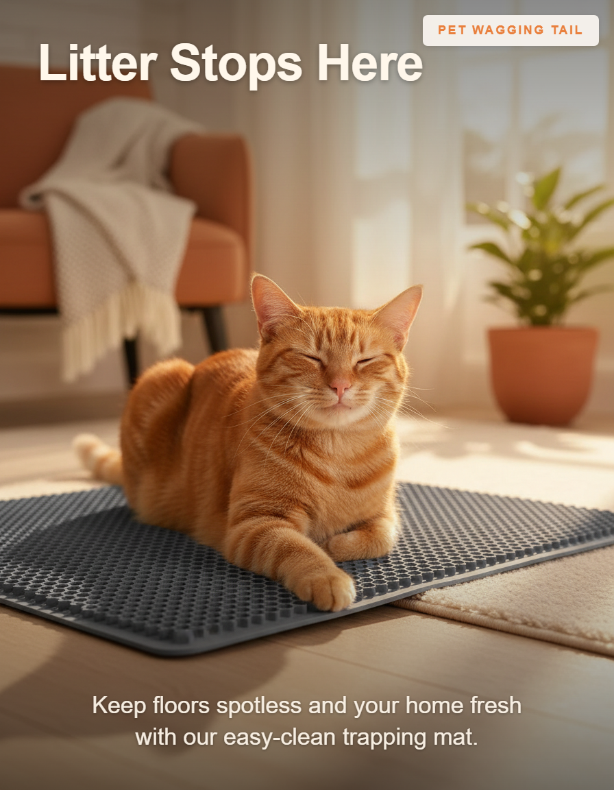 Cat Litter Trapping Mat - Litter Stops Here