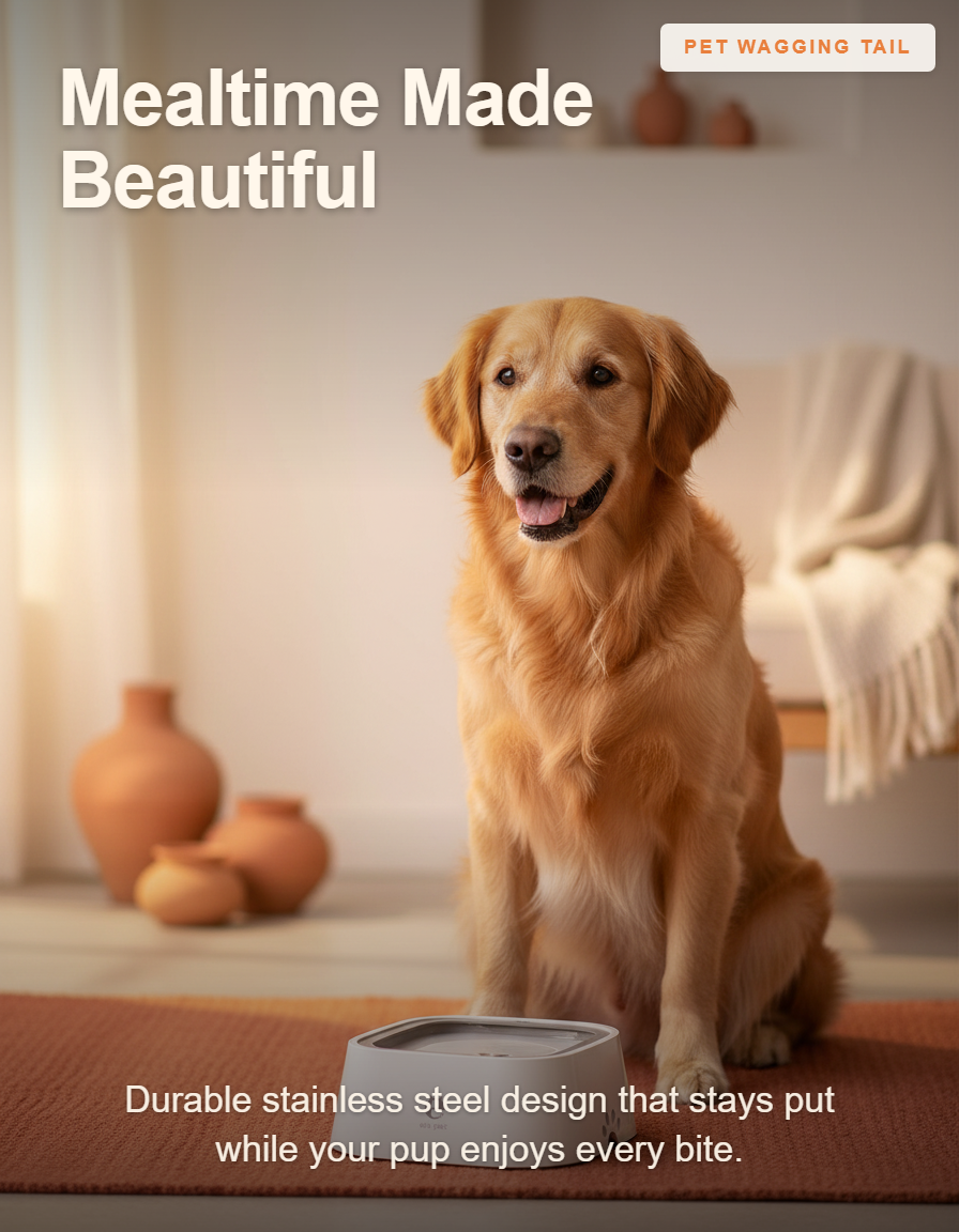Stainless Steel Pet Food & Water Bowl - Mealtime Made Beautiful