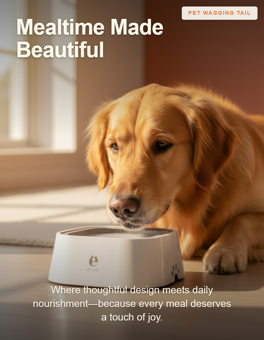 Stainless Steel Pet Food & Water Bowl - Mealtime Made Beautiful