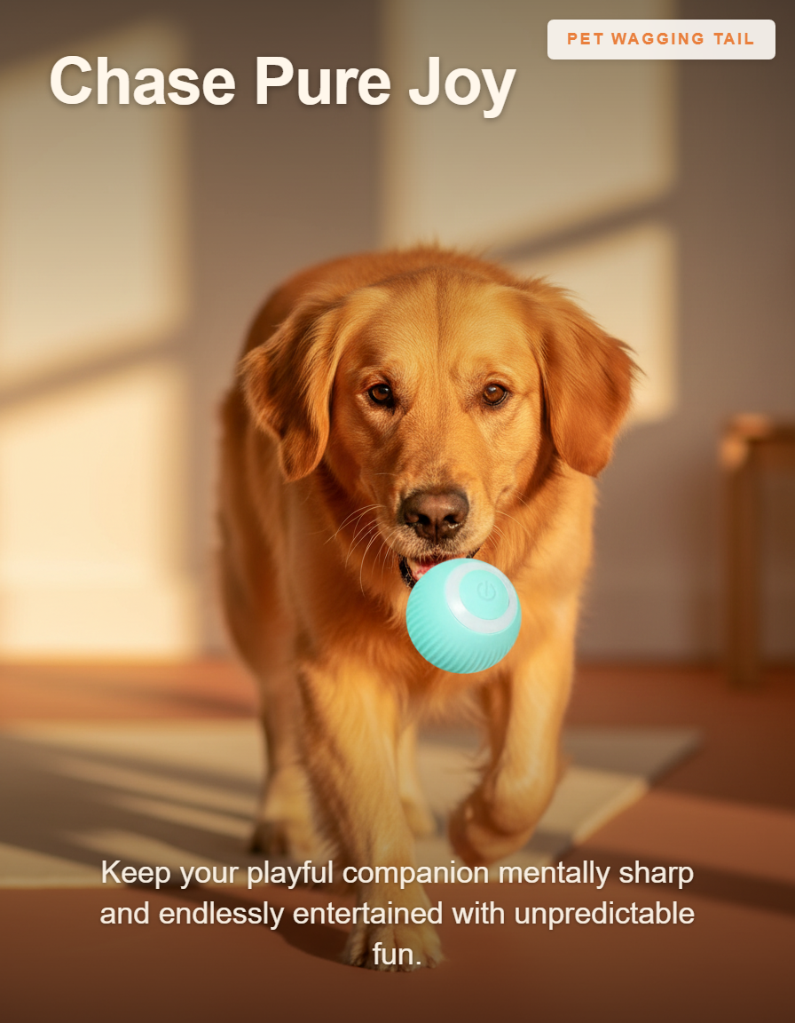 Bouncy Rolling Ball Pet Toy - Chase Pure Joy