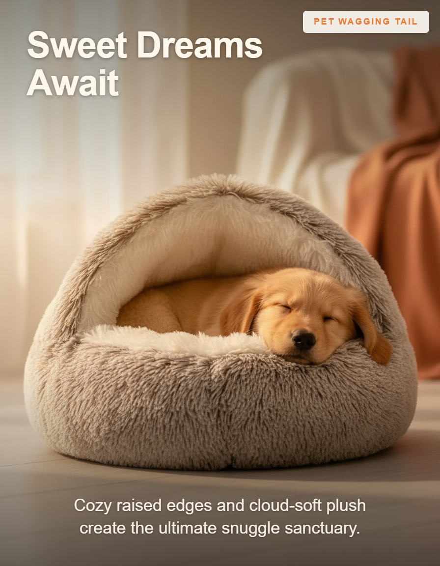 Soft Plush Donut Pet Bed - Sweet Dreams Await