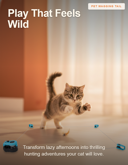 Remote Control Cat Fitness Feather Toy - Play That Feels Wild